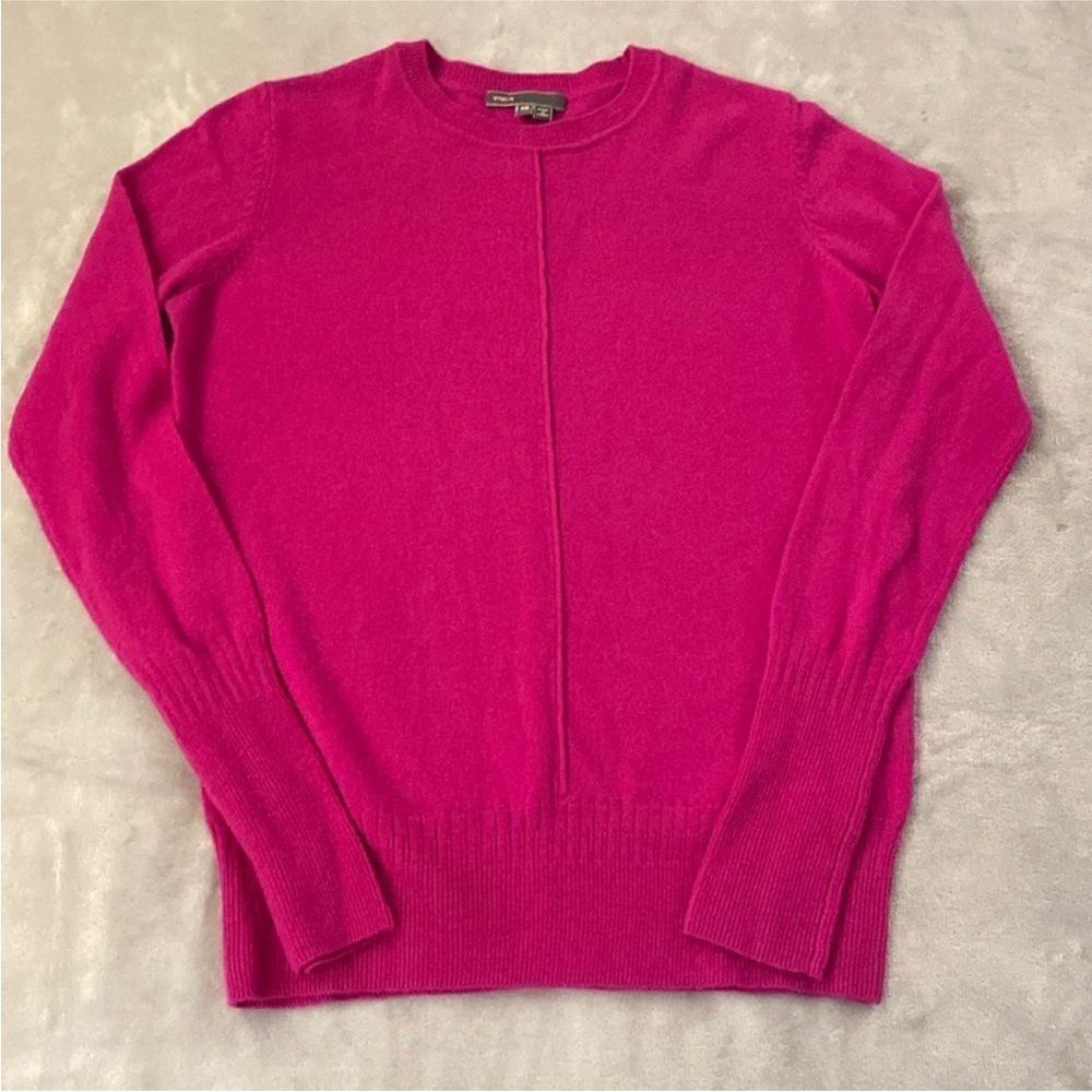 Vince Fuchsia Crew Neck cashmere Sweater, XS
